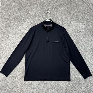 Johnston & Murphy XC4 Pullover Medium Black Performance 1/4 Zip Extreme Comfort